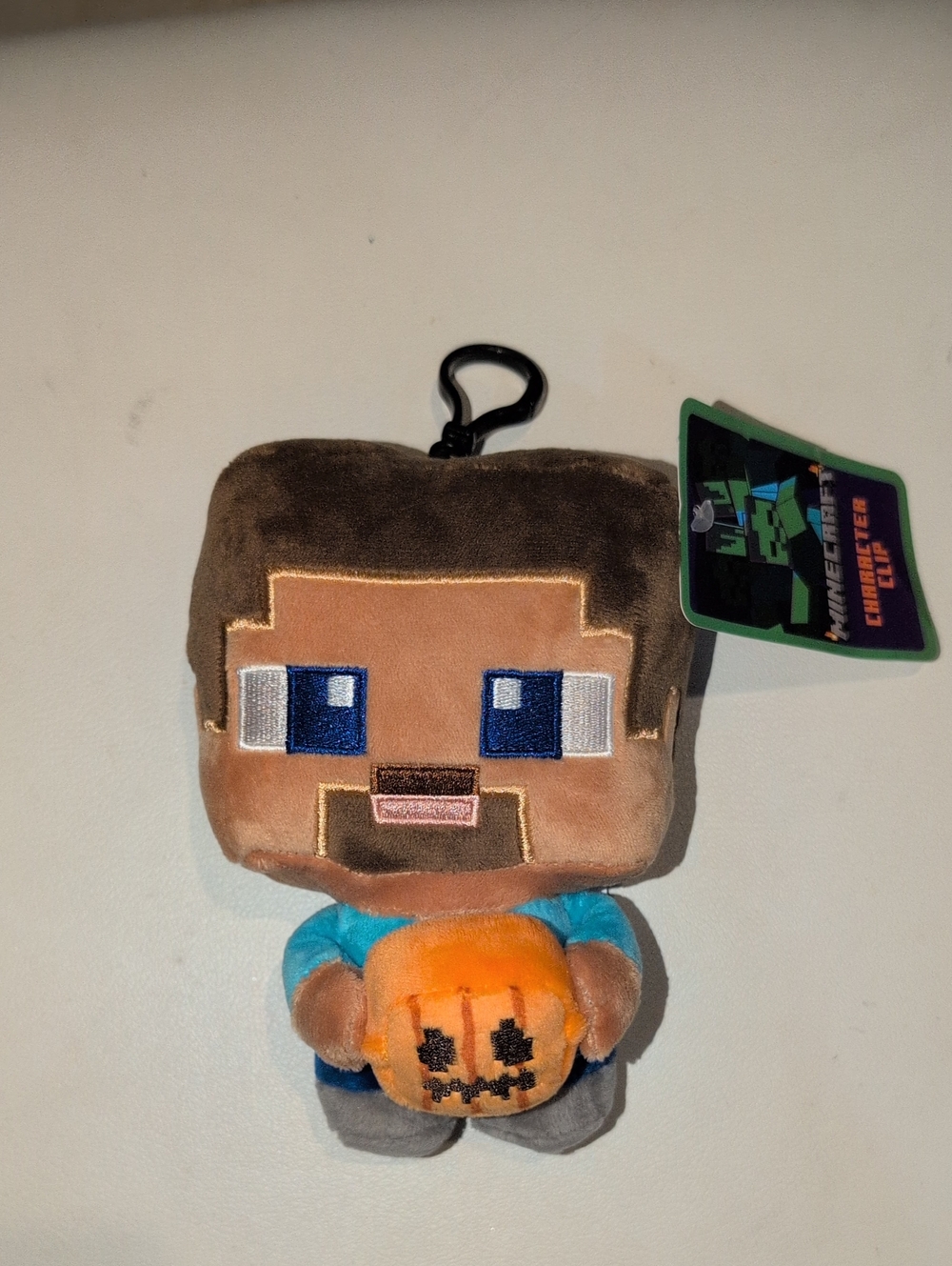Minecraft Halloween Steve Plush With Pumpkin Bag Charm - NWT - 2025 Edition